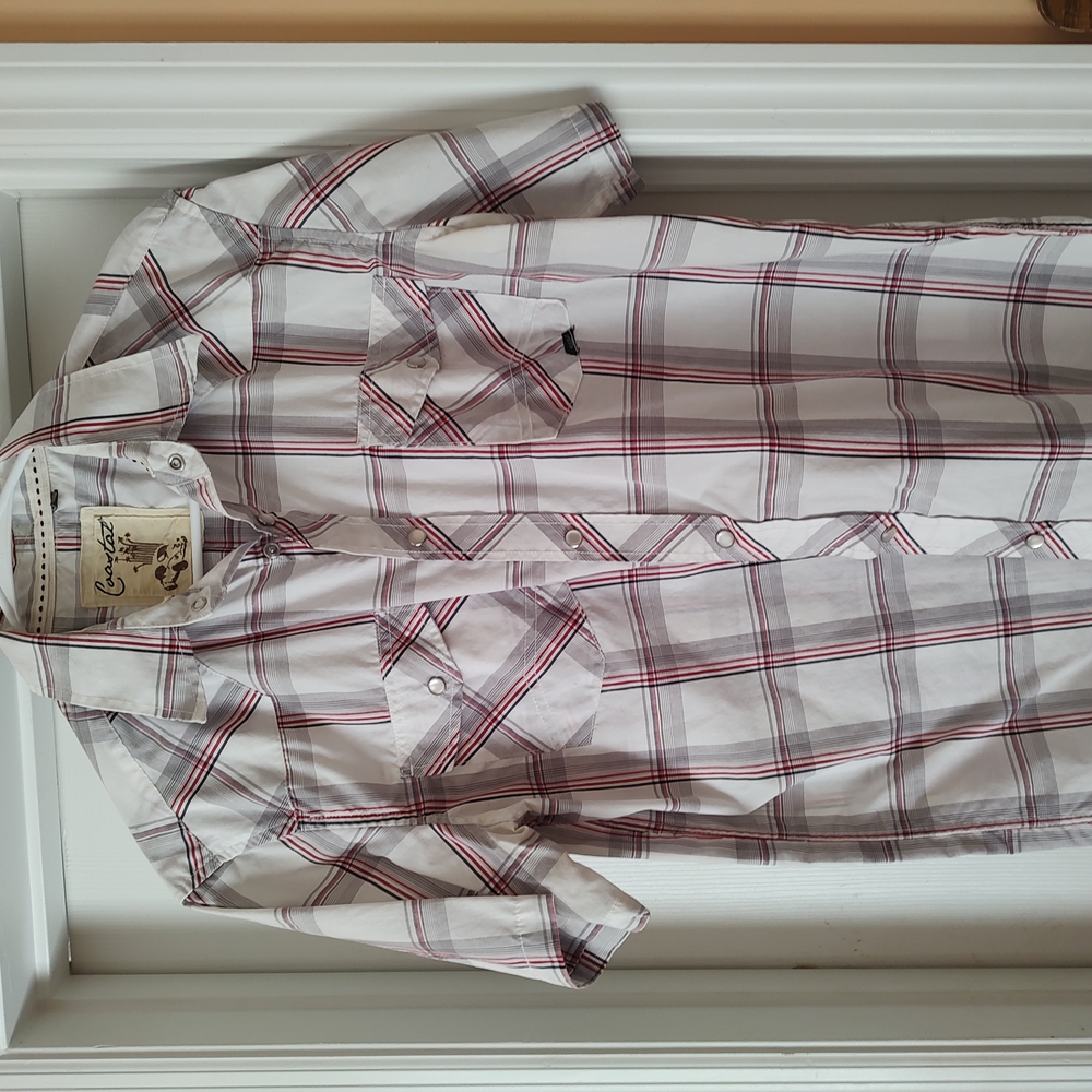 Plaid Button-Up Shirt
